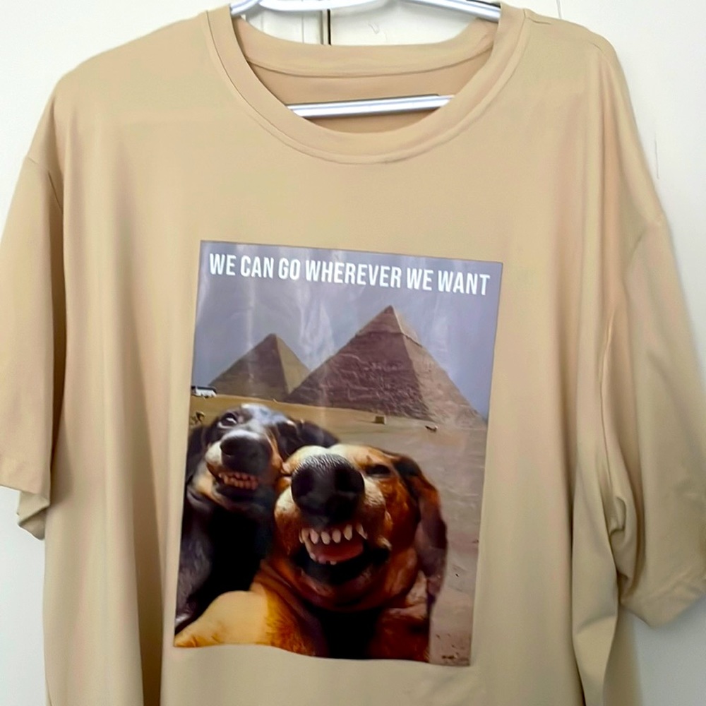 SHEIN dog meme shirt